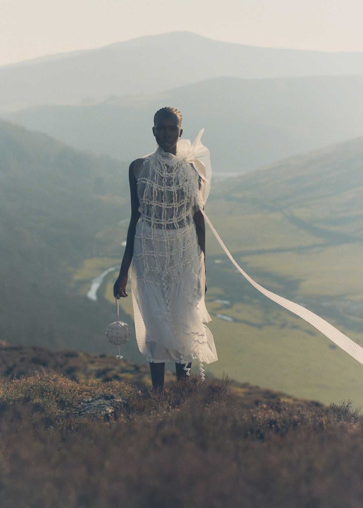 Button Bow Sphere - Porcelaine