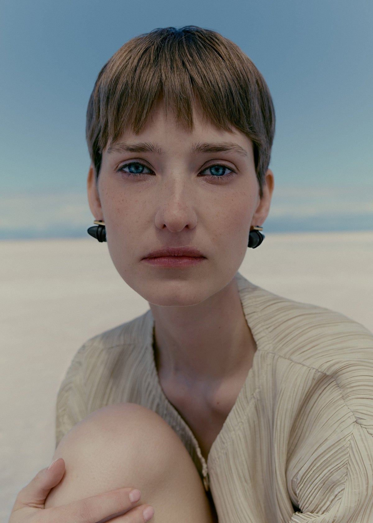 Puces d'oreilles Téré - Marbre Noir