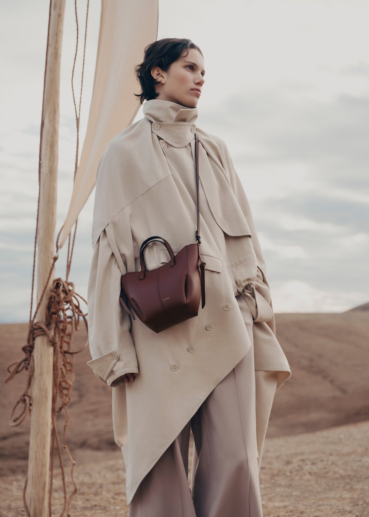 Cyme Tote Nano - Cerise Noire Grainé