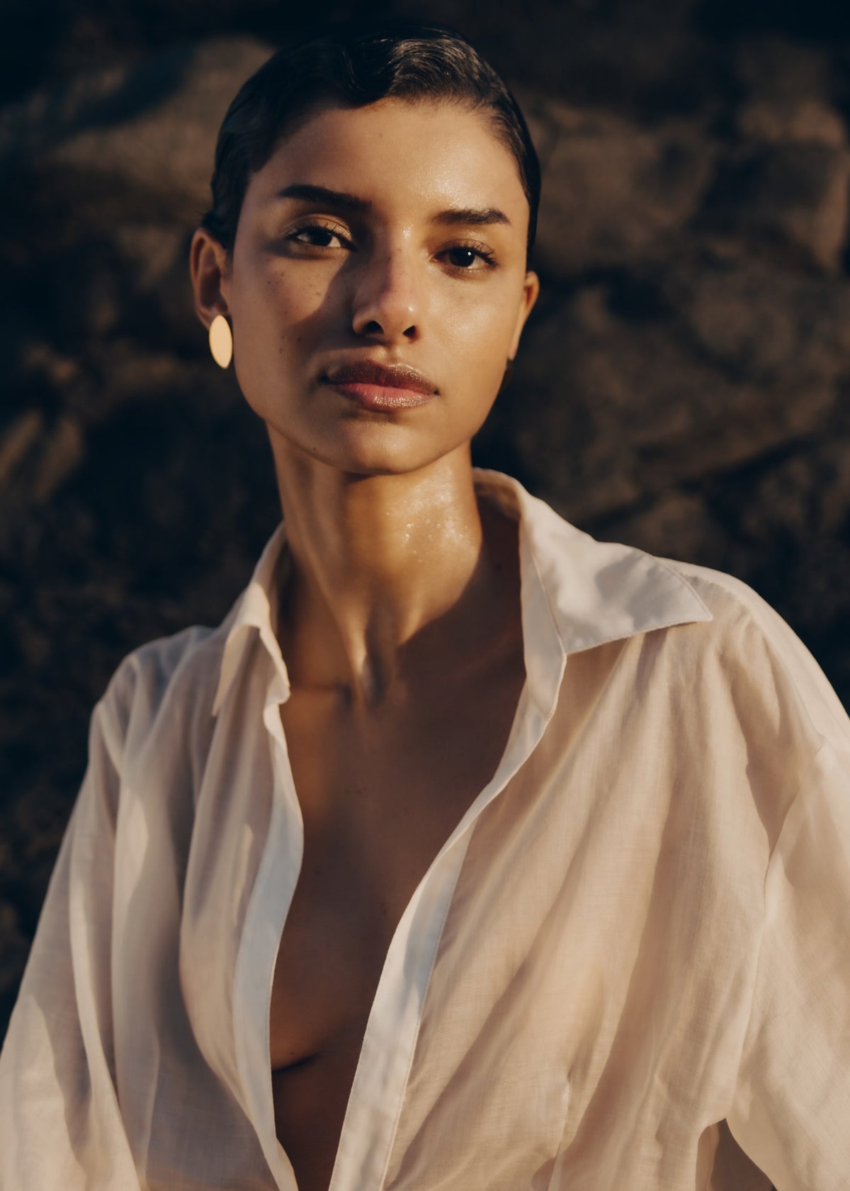 Puces d'oreilles Naé - Verre fumé