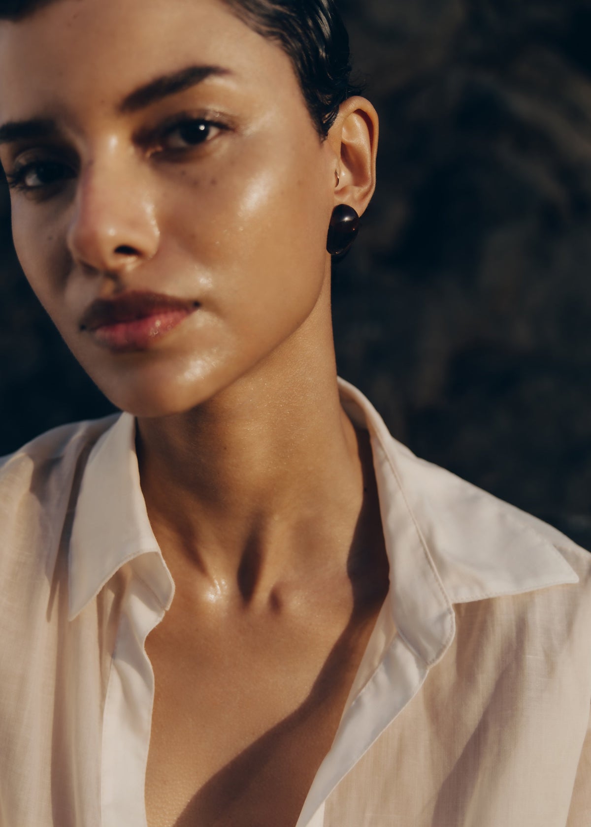 Puces d'oreilles Naé - Verre fumé