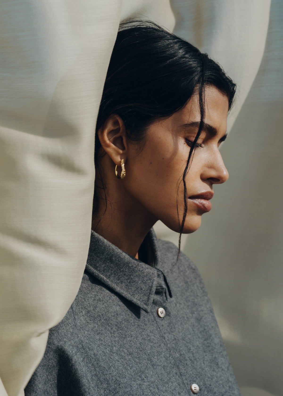 Créoles Slim Eroz - Dorée à l’or 24 carats