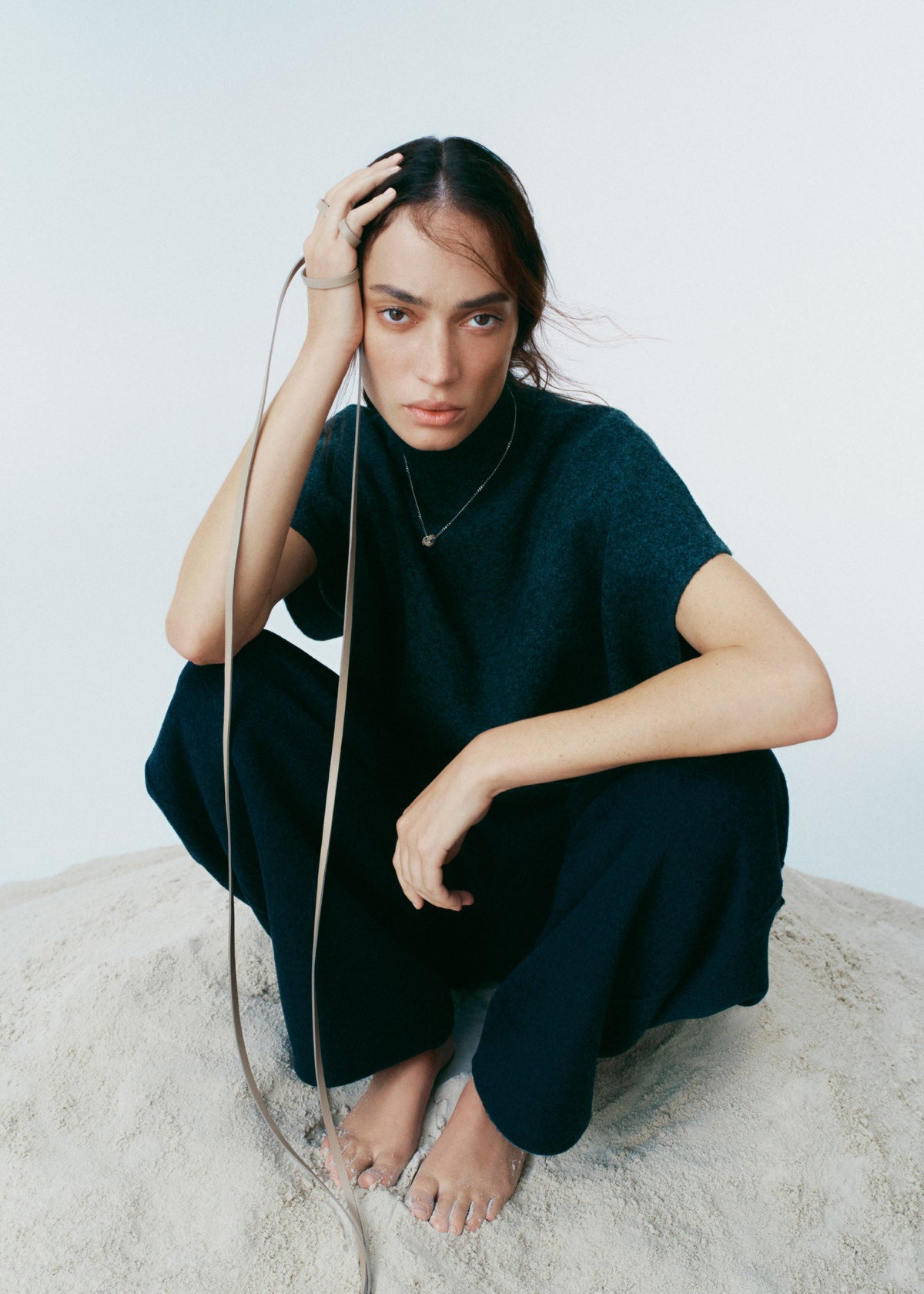 Collier Ormé - Argentée Cuir Taupe