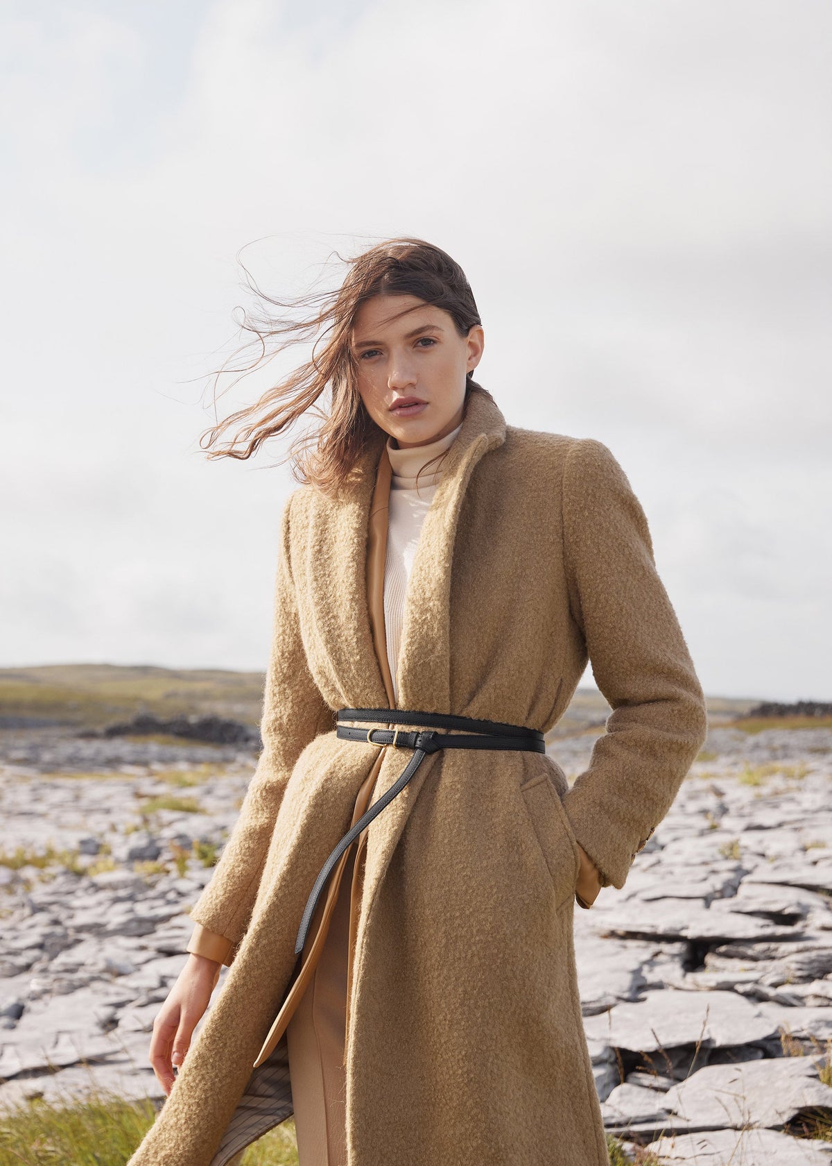 Ceinture Fine Umi - Noir Grainé