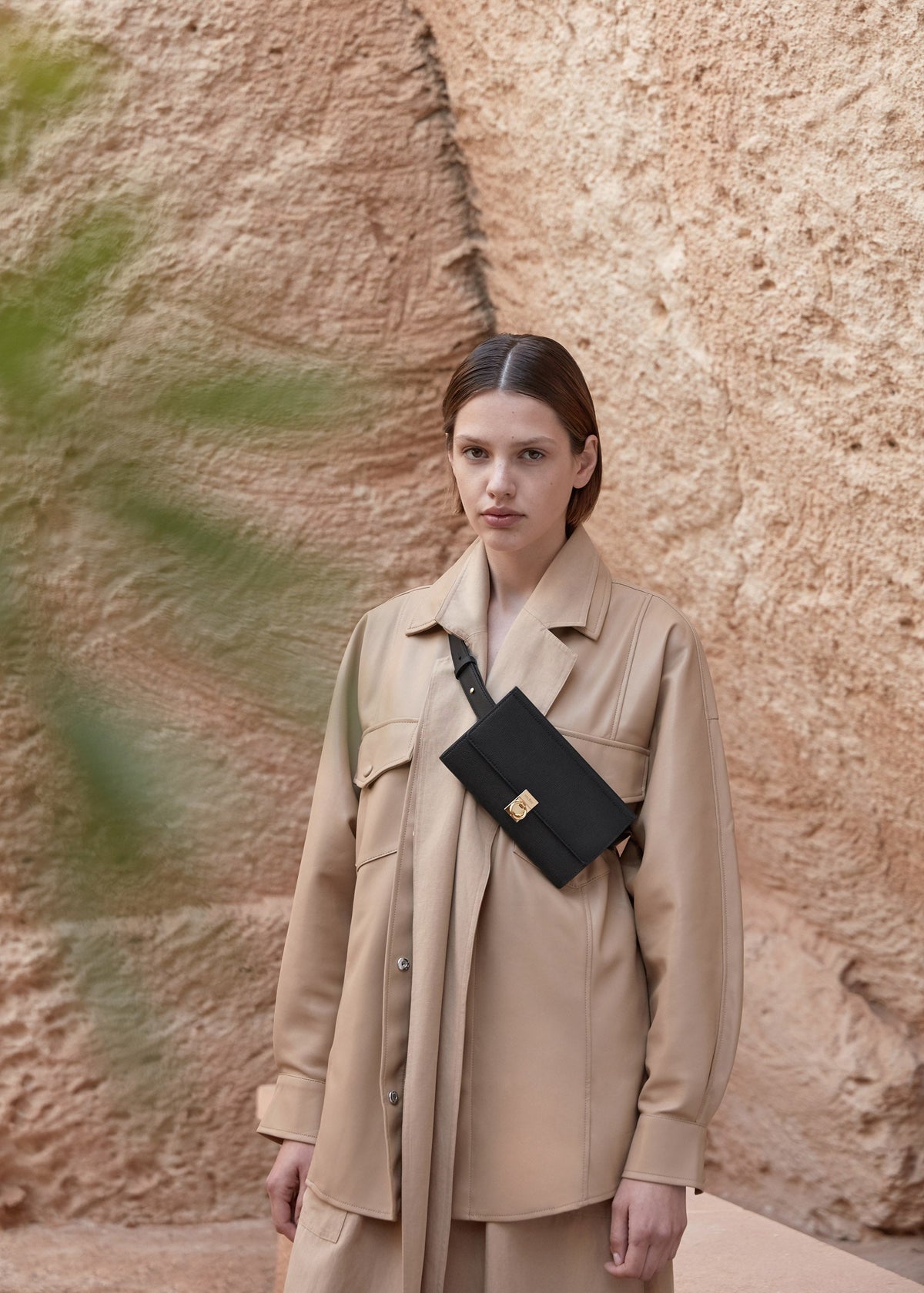 Portefeuille Numéro Sept ceinture - Noir Grainé