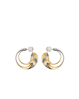 Créoles Eroz - Duo palladium et dorure 24 carats