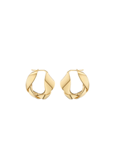 Créoles ondulées Éole - Dorée à l'or 24 carats