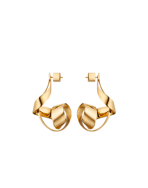 Boucles d’oreilles Spirales Éole - Dorée à l’or 24 carats