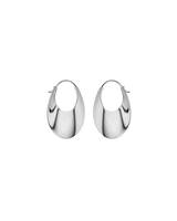 Créoles Slim Éole - Argentée en laiton rhodié