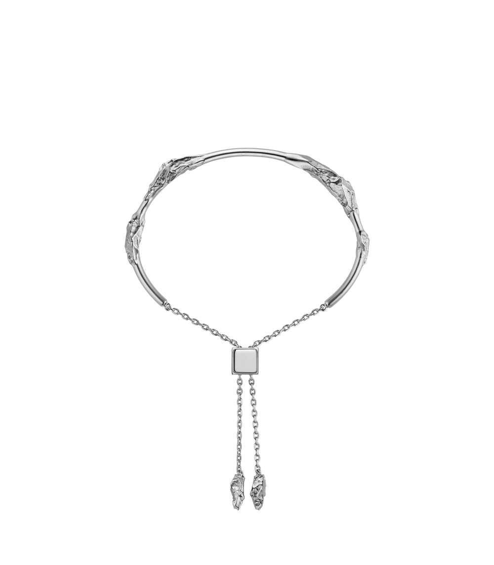 Jonc Eroz - Argentée en laiton rhodié