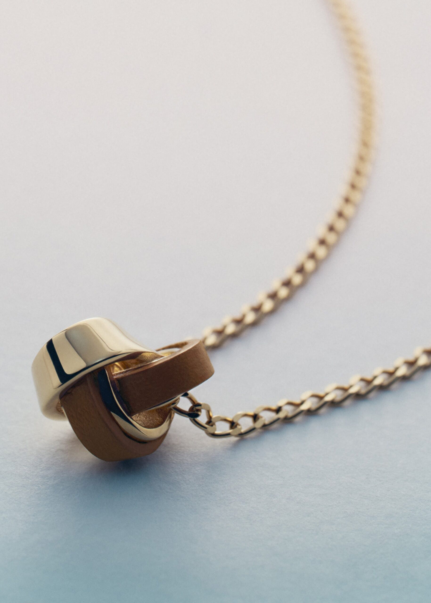 Collier Ormé - Dorée Cuir Camel