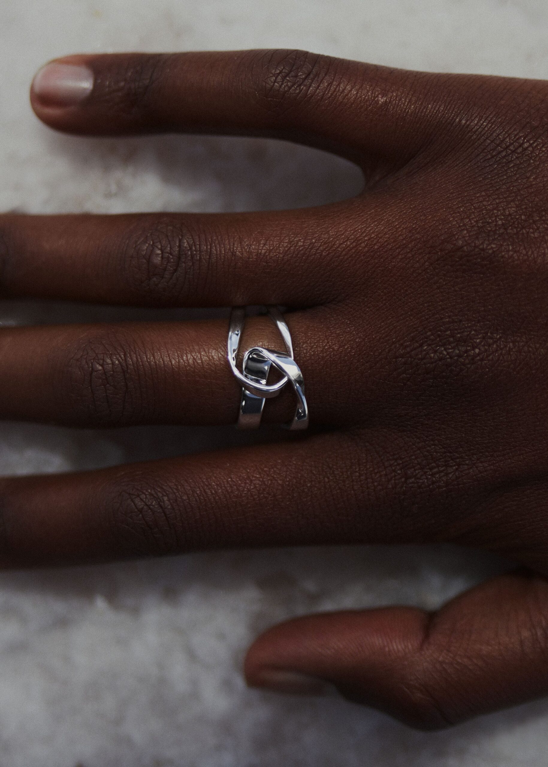 Bague Éole - Argentée en laiton rhodié