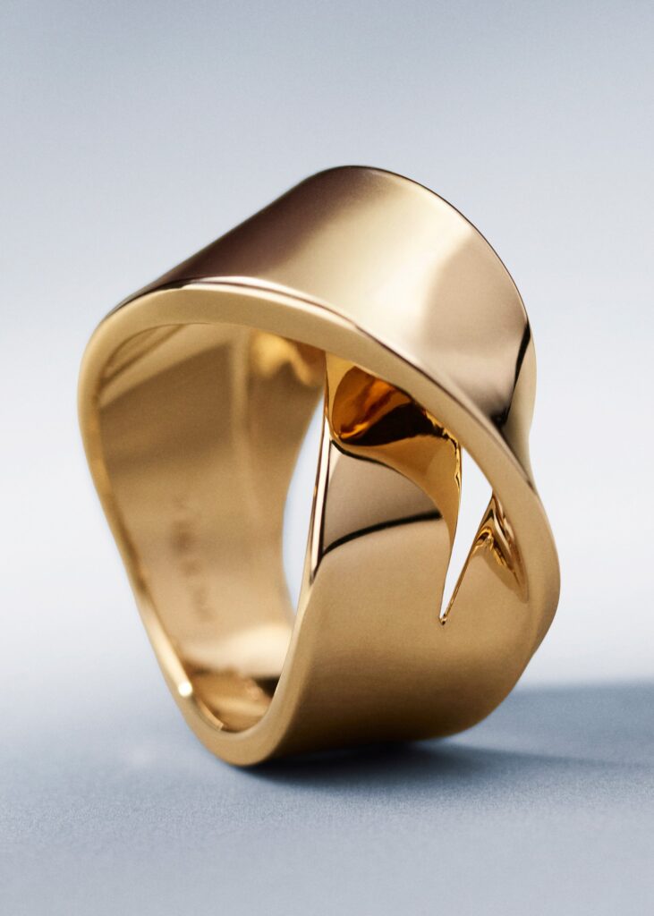 Bague Volute Éole - Dorée à l’or 24 carats