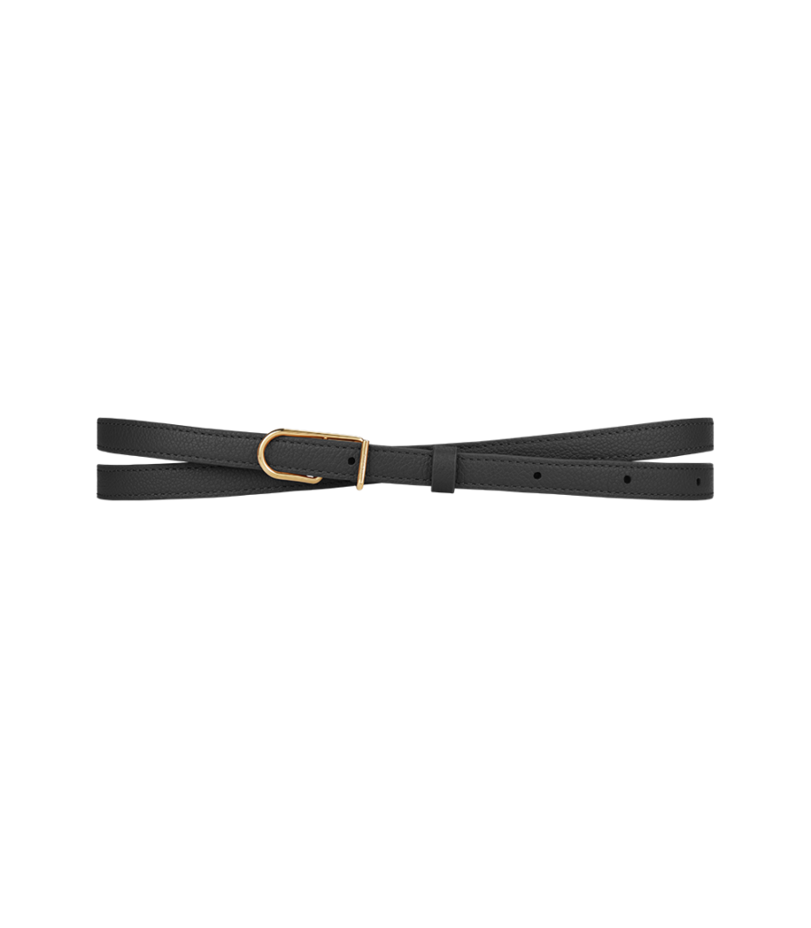 Ceinture Fine Umi - Noir Grainé