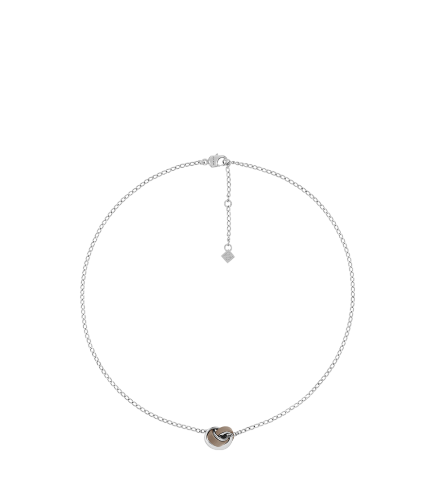 Collier Ormé - Argentée Cuir Taupe