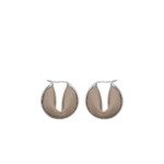 Créoles Ormé - Argentée Cuir Taupe