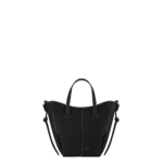 Cyme Tote Nano - Noir Grainé Coutures Écrues