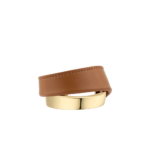 Manchette Ormé - Dorée Cuir Camel